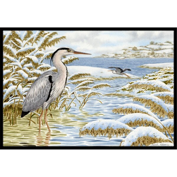 Carolines Treasures Blue Heron by the Water Indoor or Outdoor Mat- 24 x 36 ASA2191JMAT - main
